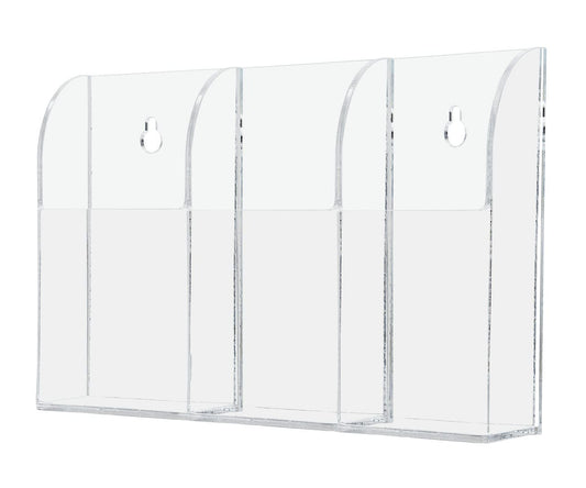 Remote Caddy 3 Pocket Wall Mount Entertainment Center Storage Bin