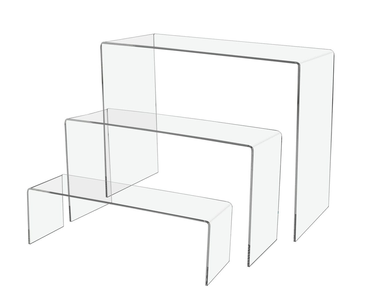 Long Risers 3 Piece Clear Acrylic Long Risers 3