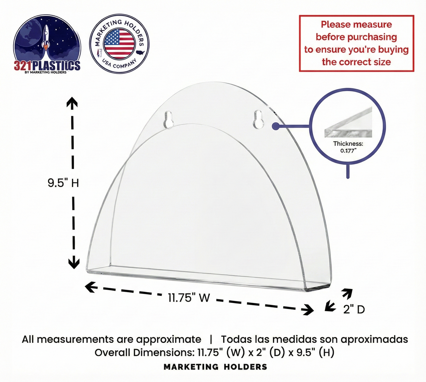 Medical Chart Holder Wall Mount Literature Record Documents Rack