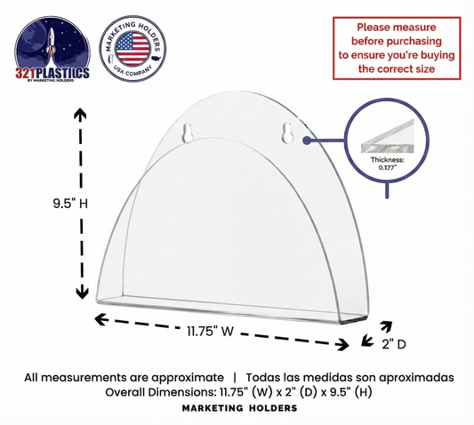 Medical Chart Holder Wall Mount Literature Record Documents Rack
