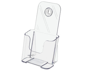 4"W Takeout Menu Display Trifold Brochure Holder Slant Back