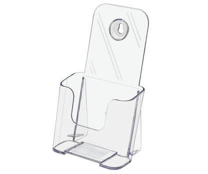 4"W Takeout Menu Display Trifold Brochure Holder Slant Back