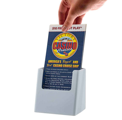 4"W Trifold Brochure Holder Freestanding Slanted Display