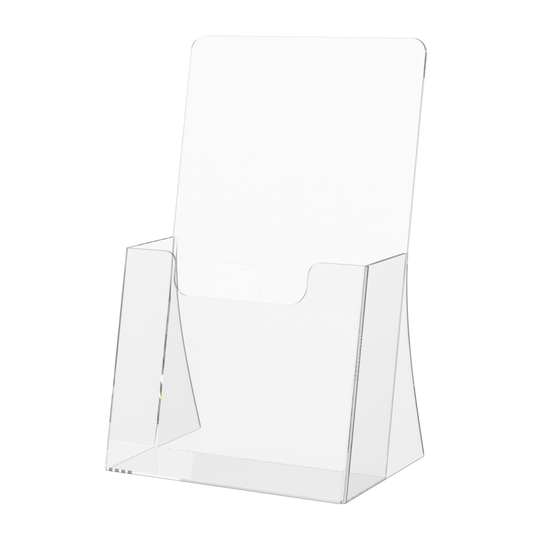 4.25"W Trifold Brochure Holder Freestanding Slant Back Display