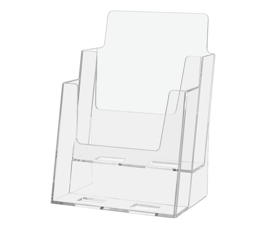 Brochure Holder Tiered 2 Pocket 6"W Bifold Display Rack