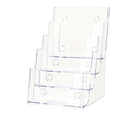 Bifold Brochure Holder 6"W Tiered 4 Pocket Display Rack