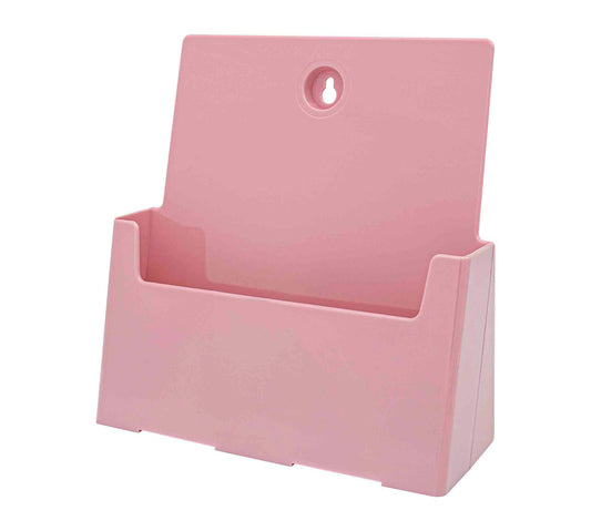 Flyer Holder 8.5" Pink Slant Back Countertop Stand