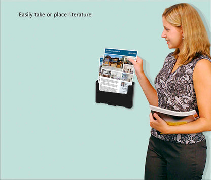 8.5"W Literature Organizer with Divider for Trifold Display