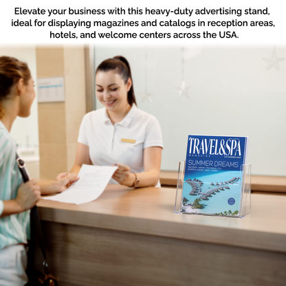 8.5"W Flyer Display Stand Slanted Countertop Ad Holder