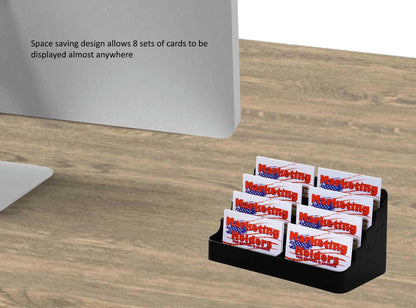 8 Pocket Business Gift Card Holder Tiered Display