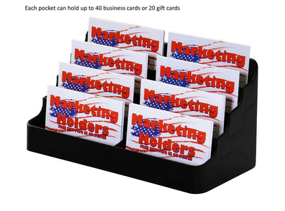 8 Pocket Business Gift Card Holder Tiered Display