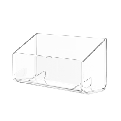 Business Card Holder Trough Style Clear Countertop Extra Capacity
