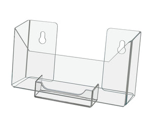 7.5"W Oversized Postcard Holder with Business Card Slot