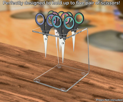 Scissor Organizer Shear Display with 5 Holes for Countertops