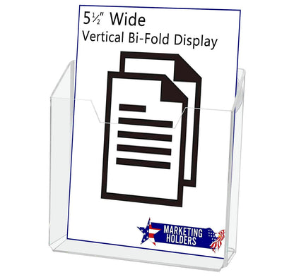 Suction Cup 5.5"W Bifold Brochure Holder Window Mount