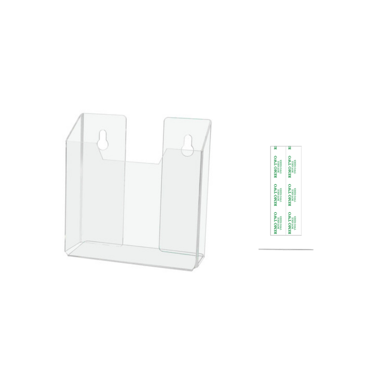 5.5"W Bifold Brochure Holder with Tape for Mounting