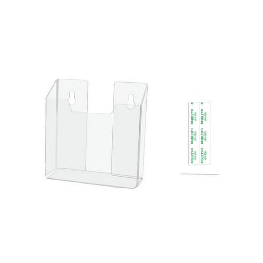 5.5"W Bifold Brochure Holder with Tape for Mounting