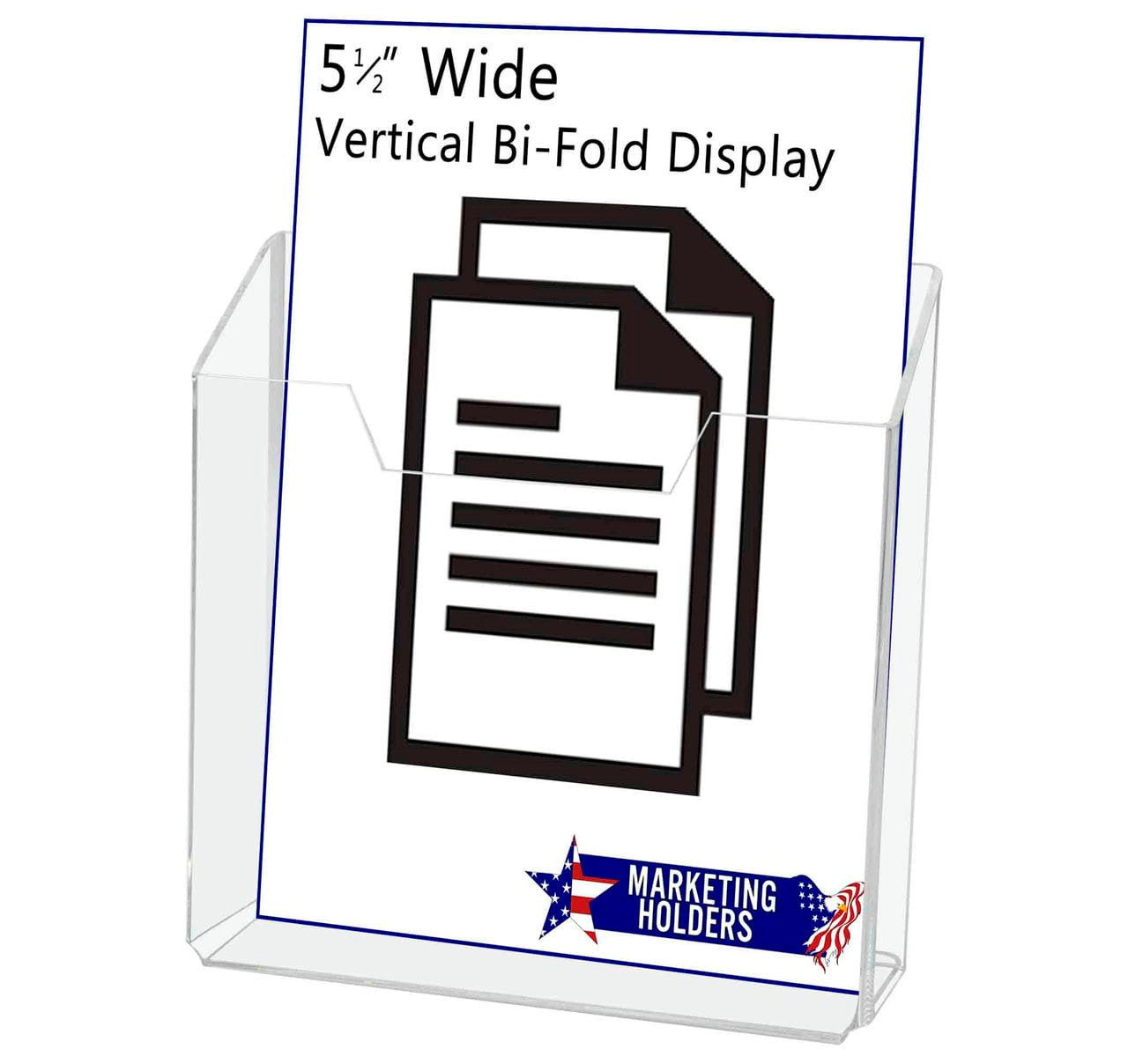 5.5"W Booklet Display Rack Take One Bifold Brochure Holder