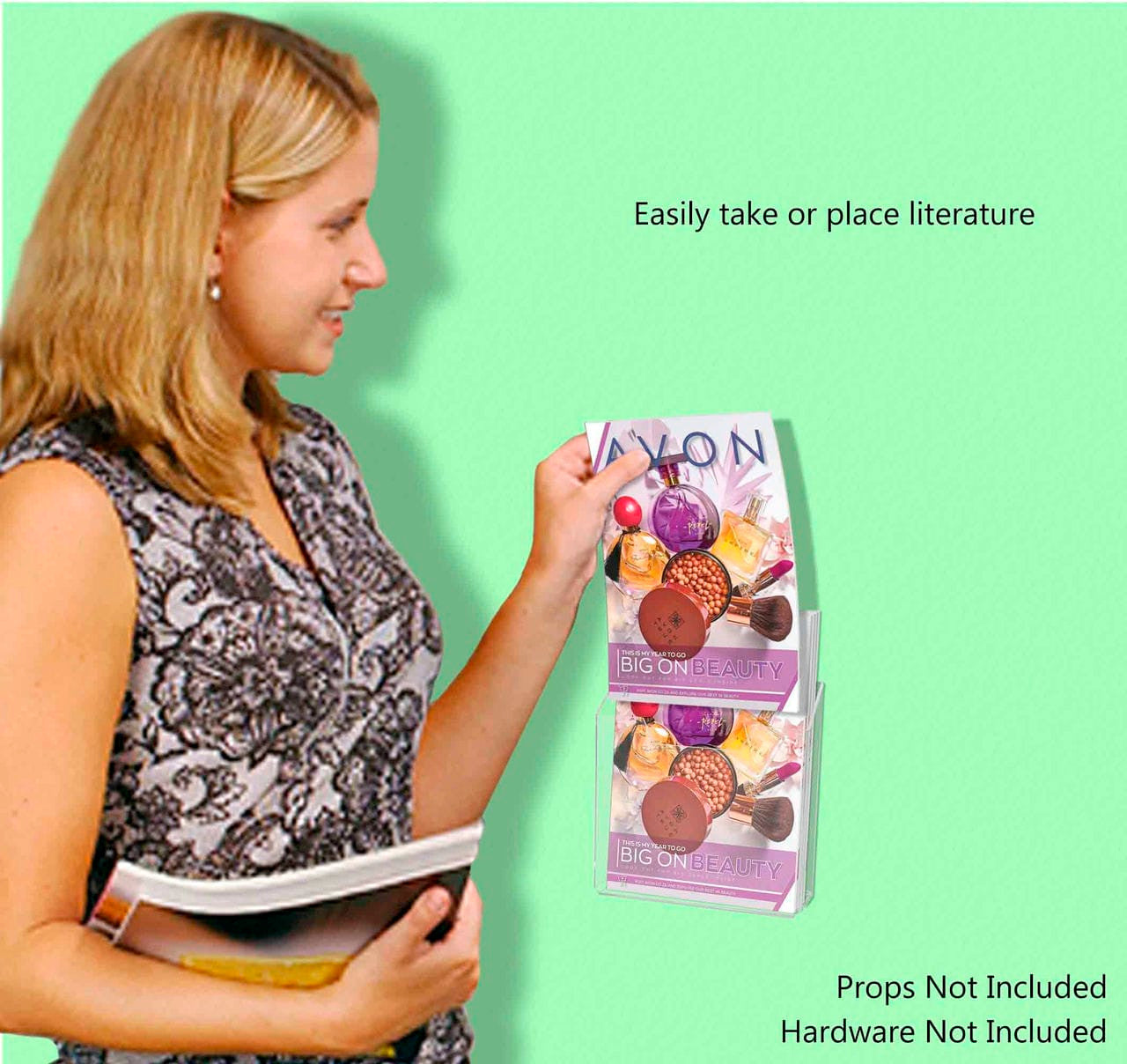 5.5"W Booklet Display Rack Take One Bifold Brochure Holder