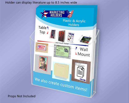 Suction Cup 8.5"W Flyer Holder Window Mount Organizer