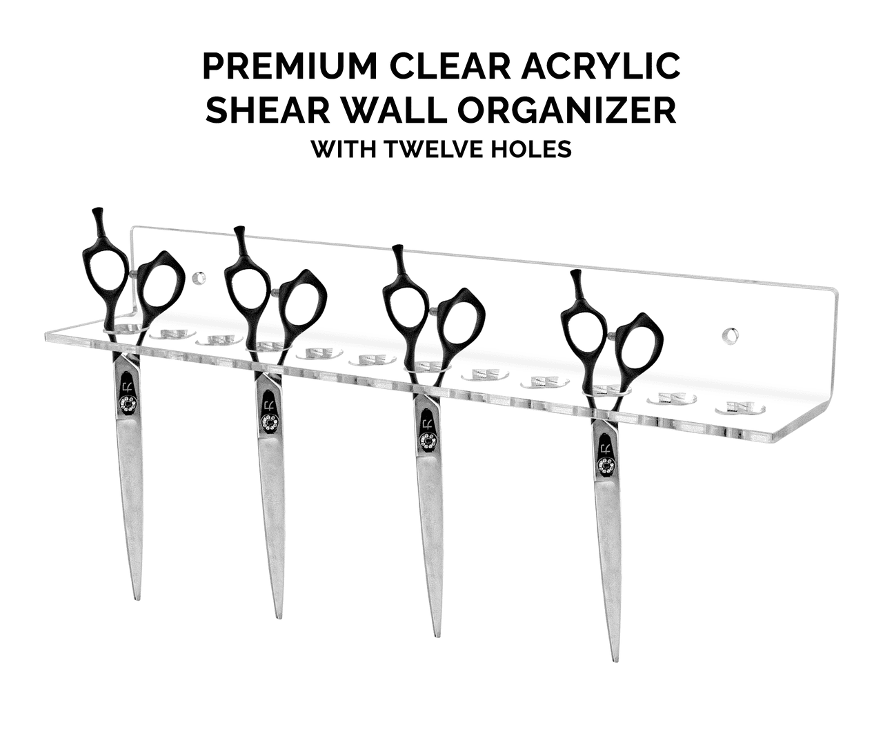 Scissor Shear Grooming Display Rack Wall Mount with 12 Holes