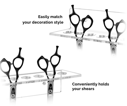 Scissor Shear Grooming Display Rack Wall Mount with 12 Holes