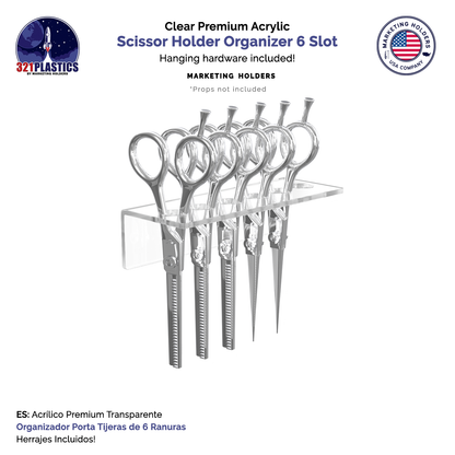 Scissor Shear Wall Organizer Dog Grooming Salon Barber 6 Hole