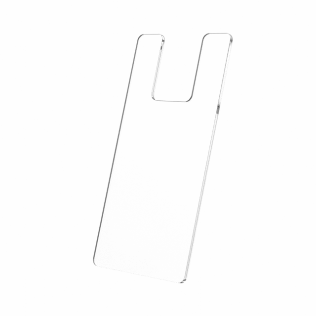 3.5"W x 7"H Brochure Shield Clear Stops Literature From Folding