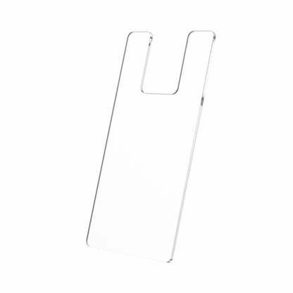 3.5"W x 7"H Brochure Shield Clear Stops Literature From Folding