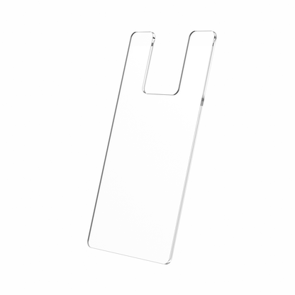 3.5"W x 7"H Brochure Shield Clear Stops Literature From Folding