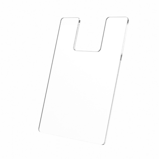 5"W x 7"H Brochure Shield Clear Stops Literature From Folding