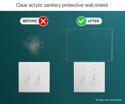 5" x 7" Wall Shield Sanitary Protection Guard with 4 Holes