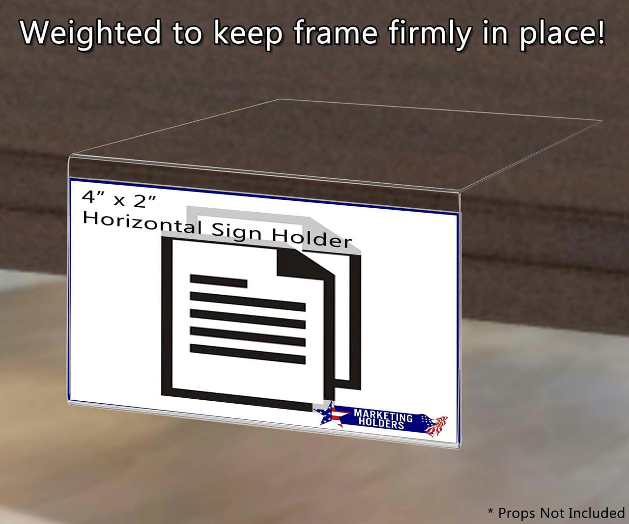 4"W x 2"H Retail Shelf Sign Holder Price Product Clearance Tag