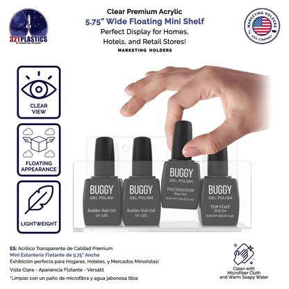 Clear Acrylic Small Floating Shelf