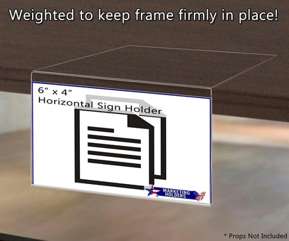6"W x 4"H Grocery Store Shelf Label Display Price Tag Sign Holder