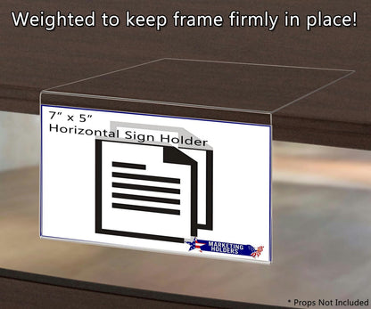 7"W x 5"H UPC Label Shelving Sign Retail Price QR Code Holder