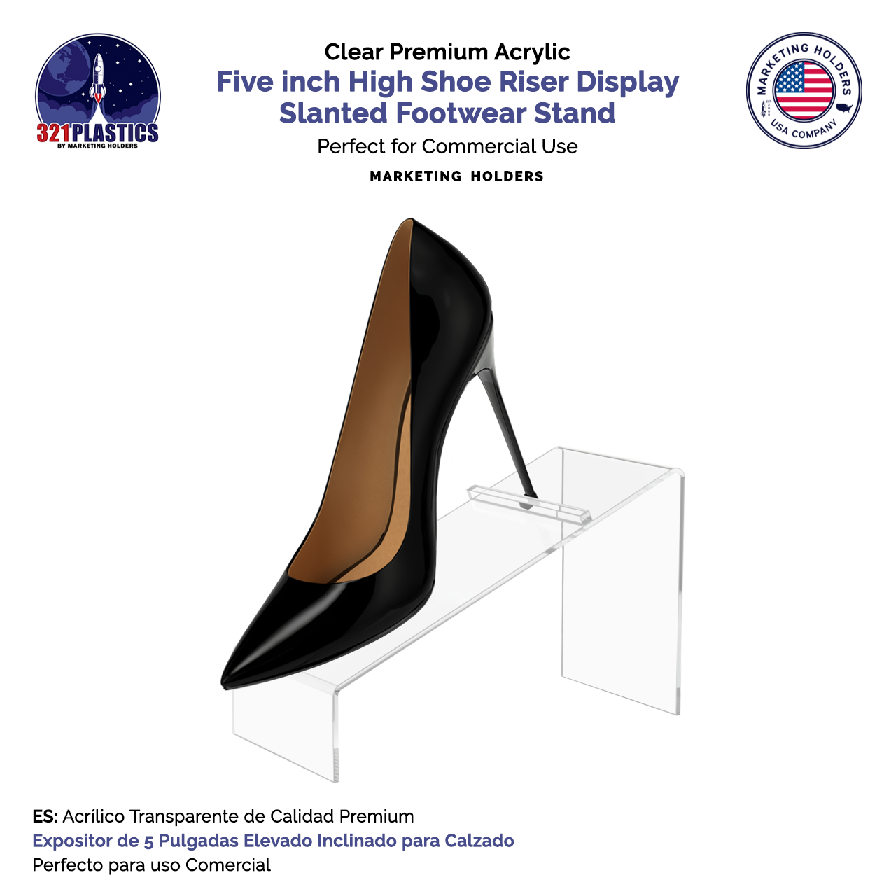 10pcs Clear Acrylic Shoe Stand Women Shoe Display Rack For Shoes Store