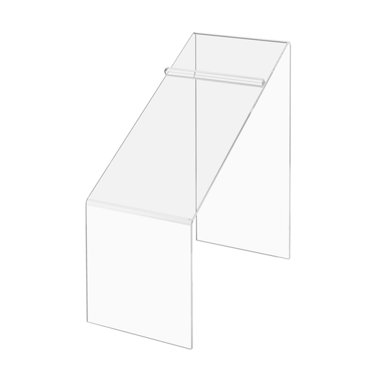 4" x 9" Shoe Riser Clear Slanted Footwear Pedestal Display Stand