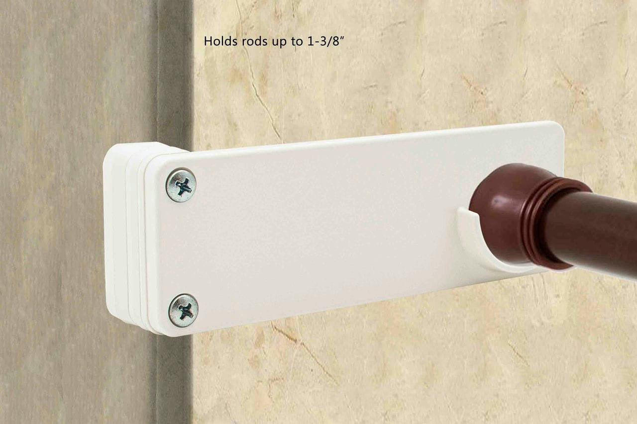 Shower Rod Holder Wall Mounted Bathroom Designed for Tile Showers