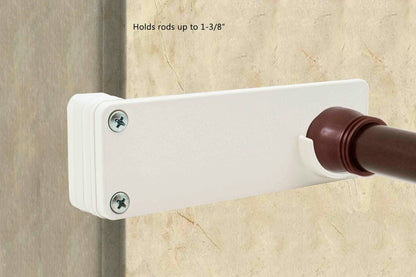 Shower Rod Holder Wall Mounted Bathroom Designed for Tile Showers