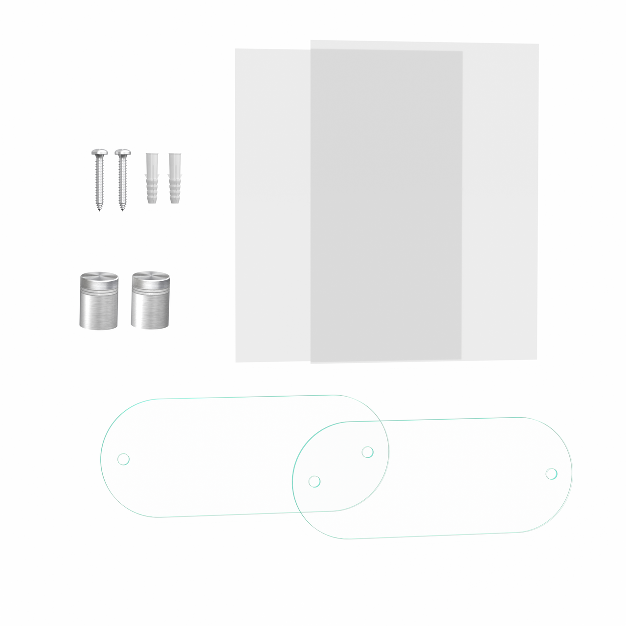 10" x  4" Wall Sign Holder Euro Style With Stainless Standoffs