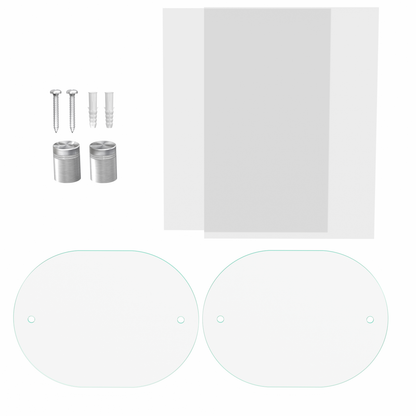 10" x  8" Wall Sign Holder Euro Style With Stainless Standoffs