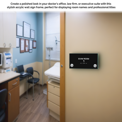 6" x 3"  Wall Sign Holder Euro Style With Stainless Standoffs