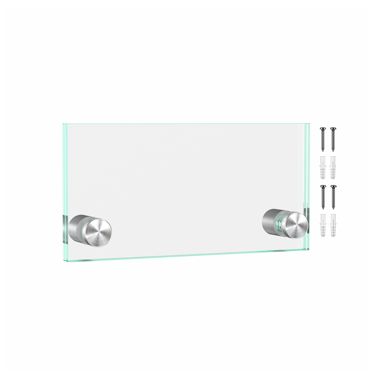 6" x 3"  Wall Sign Holder Euro Style With Stainless Standoffs