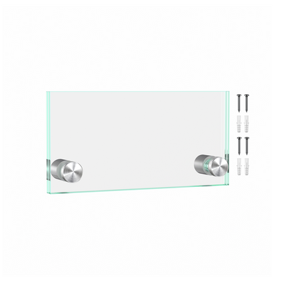 6" x 3"  Wall Sign Holder Euro Style With Stainless Standoffs