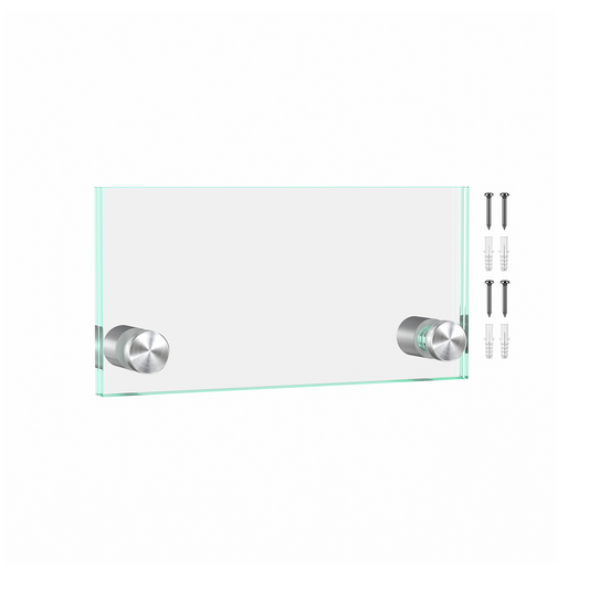 6" x 3"  Wall Sign Holder Euro Style With Stainless Standoffs