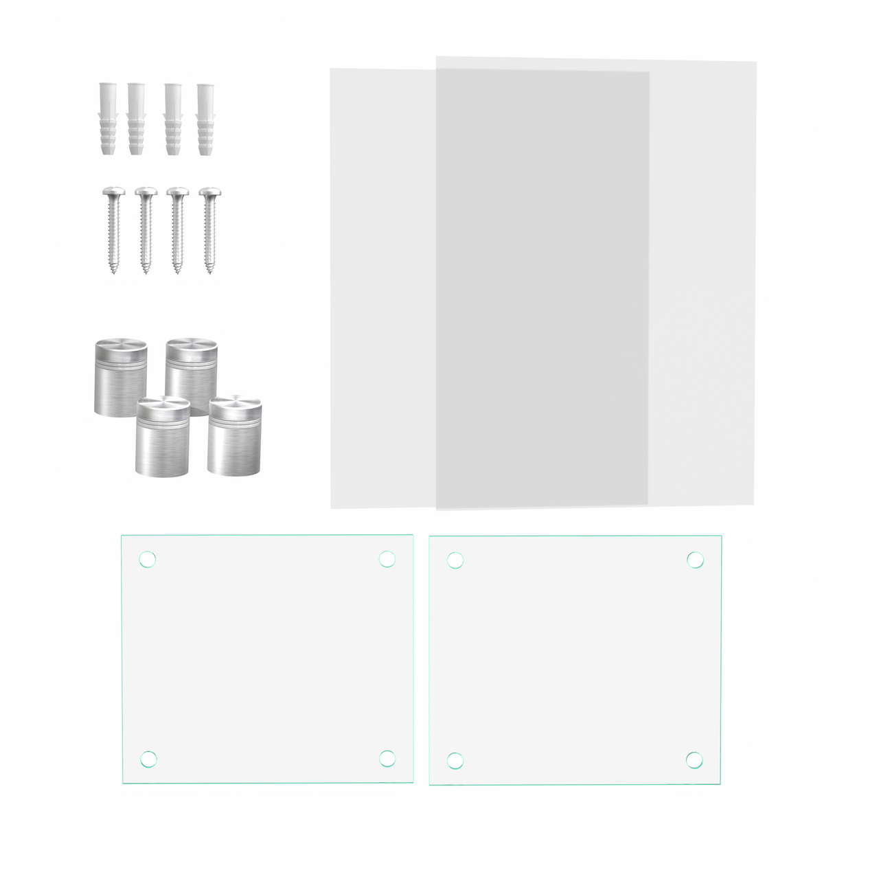 6" x 6"  Wall Sign Holder Euro Style With Stainless Standoffs