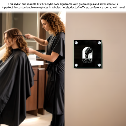 6" x 6"  Wall Sign Holder Euro Style With Stainless Standoffs