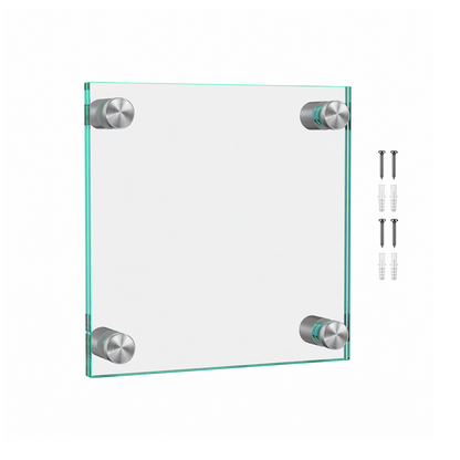 6" x 6"  Wall Sign Holder Euro Style With Stainless Standoffs