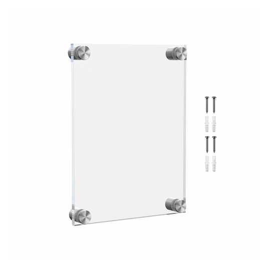 8.5" x 5.5" Wall Sign Holder Floating Graphic Image Display